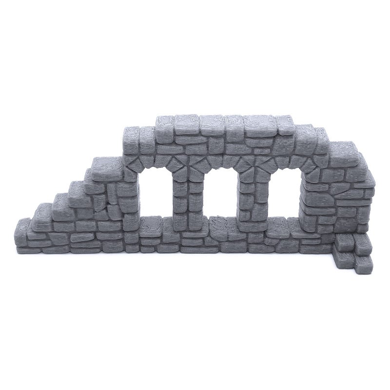 EnderToys Ruined Stone Walls Set A, Terrain Scenery for Tabletop 28mm Miniatures Wargame, 3D Printed and Paintable - Image 5